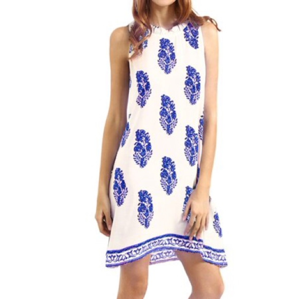 Zanzea sundress blue and white
